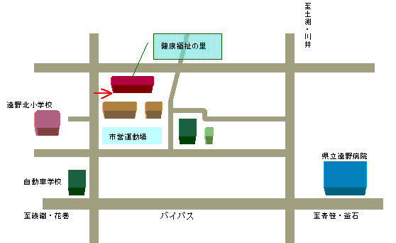 遠野健康福祉の里位置図