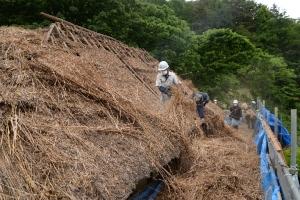 大工小屋屋根解体4