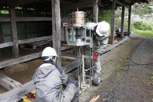 ハセ小屋の地盤調査