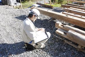 解体した部材の調査