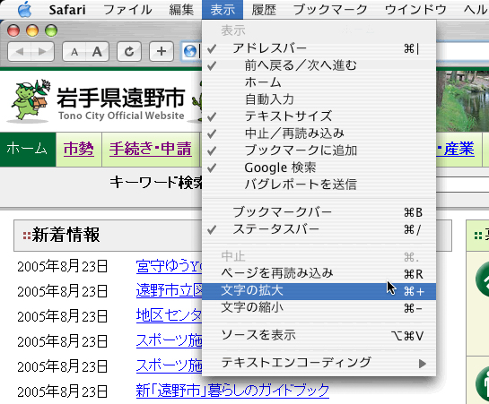 Safari（Macintosh）